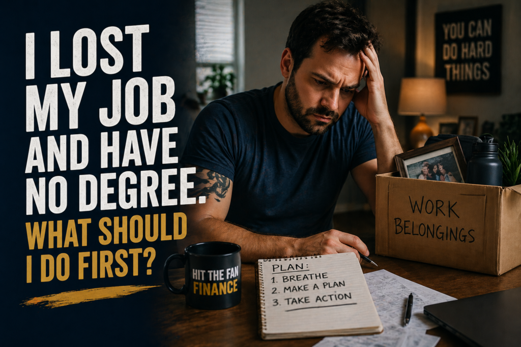 lost my job no degree what to do